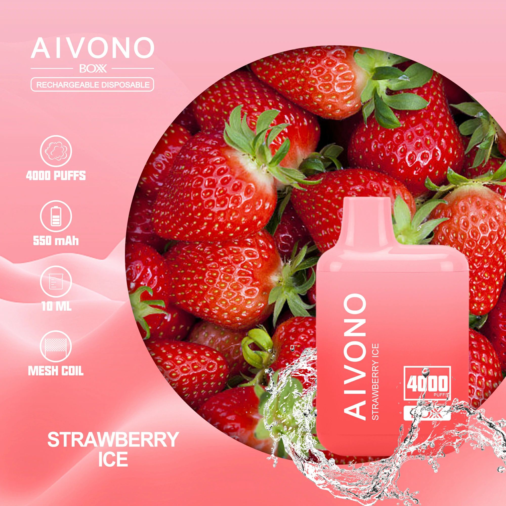 Aivono AIM BOXX 4000 Strawberry Ice: Suurep&auml;rane Valik Nautijale
